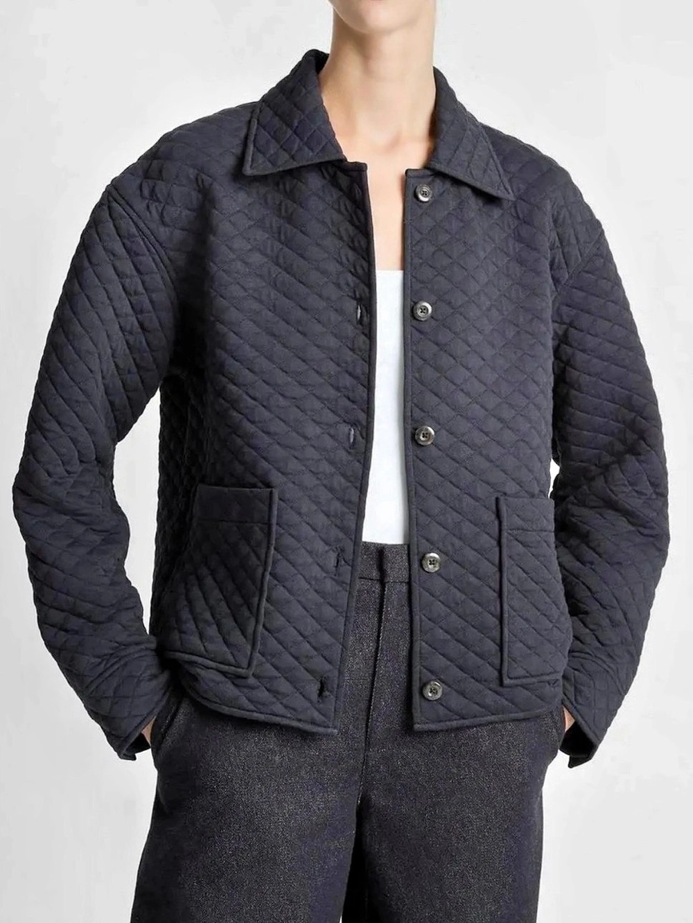 VINCE QUILTED COLLARED JACKET***********SIZE: XL